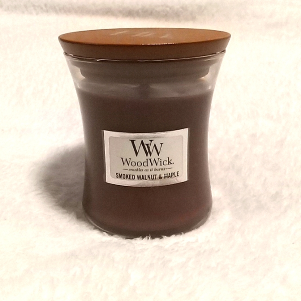Smoked Walnut & Maple Woodwick Mini 3oz Candle New